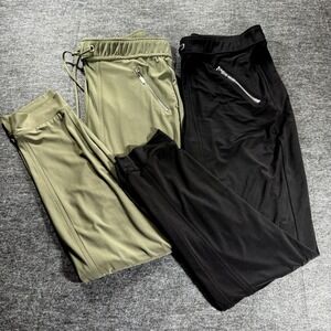 Joseph Ribkoff Joggers Womens 10 Bundle of 2 High Waist Relaxed Black Green